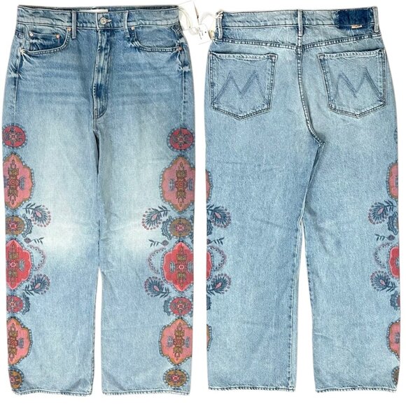 Mother The Maven Sneak High Rise Wide Leg Jeans in Side to Side Size 30 - Picture 2 of 16
